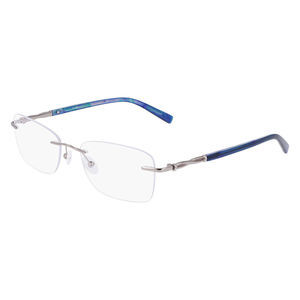 New Pure AIRLOCK TULA 201 070 Light Gunmetal & Blue Eyeglasses 54/18/140